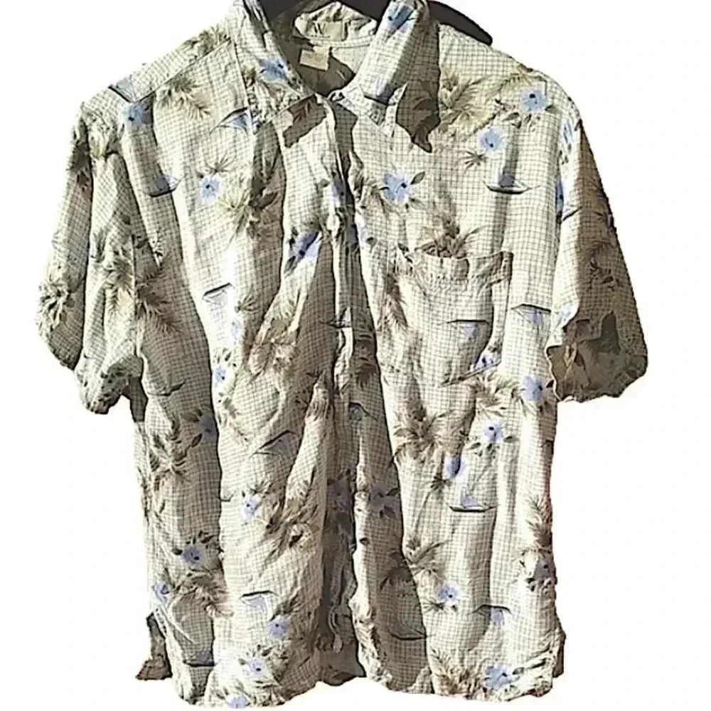 ❤️3/$18❤️ Vintage 80s floral Hawaiian shirt